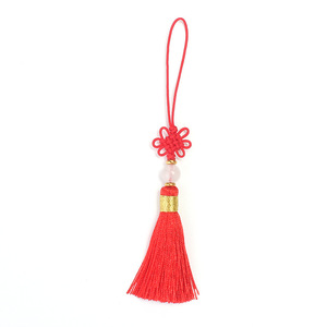 Marcapáginas con Borla de Nudo Chino, Nylon de Colores Mixtos, Estilo Antiguo, Tejido Decorativo - Product Image 5