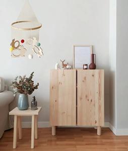 Boule de fourrure pour bébé, carillon éolien, cloche de lit, décorations suspendues, salon, chambre d'enfant, décorations murales - Product Image 2