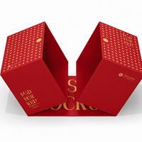 Boîte cadeau rigide de luxe personnalisée à double ouverture avec fermeture magnétique pour bijoux, cosmétiques, emballage haut de gamme