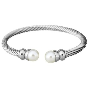 Bracelet ouvert torsadé en acier inoxydable, tendance, bijoux de haute qualité pour femmes - Product Image 4