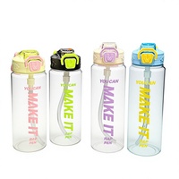 Botella de Agua Portátil de Gran Capacidad para Verano, Diseño Degradado en Color PC, Aislamiento Térmico, Tipo Pajita, para Estudiantes, Deportes al Aire Libre
