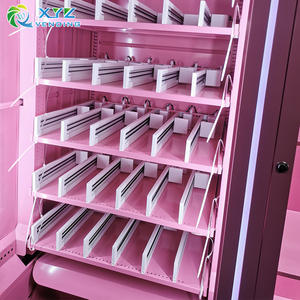 ماكينة بيع آلية وردية خارجية محيطة بالإضاءة بصندوق الحظ، مصنوعة من المعدن الصلب بشاشة لمس تقبل العملات المعدنية والأوراق النقدية وبطاقات الائتمان - Product Image 2