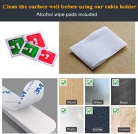 Clips de support de câble organisateur de câble de bureau gestion de fil de cordon pour câble de charge USB/cordon d'alimentation/câble de souris PC bureau et maison