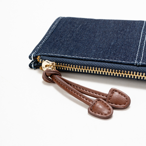 Denim <b>Long</b> Wallet Women Zipper Clutch <b>Purse</b> Large Capacity Card Holder Coin Wallet - Product Image 5