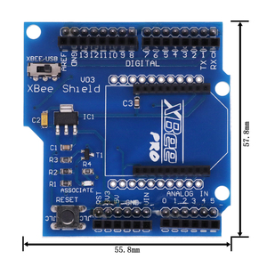 Module de contrôle sans fil XBee Shield V03 pour carte XBee <span class=keywords><strong>ZigBee</strong></span> pour module adaptateur série <span class=keywords><strong>Arduino</strong></span> FT232RL IC 3.3V 5V IO - Product Image 3