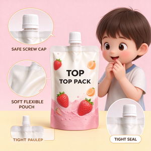 ถุงบรรจุภัณฑ์แบบตรงสำหรับอาหารเกรดพรีเมียม ผลิตตามสั่ง (OEM) ปริมาณสั่งซื้อขั้นต่ำน้อย เหมาะสำหรับบรรจุเยลลี่ผลไม้ น้ำผลไม้ นม โยเกิร์ต และเครื่องดื่มอื่นๆ สำหรับขายปลีก - Product Image 3