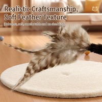 Jouet pour chat en peluche super doux, rechargeable, mignon et classique, avec chargement Type C, mouvements aléatoires, anti-ennui, résistant aux morsures multiples
