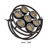Igracelite - Juego de 7 Luces LED Retro Halo para Escenario, Luces Intermitentes de Fondo para Conciertos, Fiestas, Clubes, Bares, Luz Cálida Blanca, Matriz COB