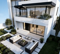 Maison préfabriquée de luxe à deux étages, style moderne, toit plat, villas, maisons préfabriquées