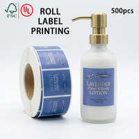 Étiquettes autocollantes personnalisées pour emballages de flacons de lotion, résistantes à l'eau, à l'huile et à l'humidité, avec logo de marque pour produits de soin de la peau