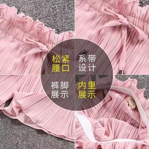 <span class=keywords><strong>Pantaloni</strong></span> culotte corti in <span class=keywords><strong>velluto</strong></span> <span class=keywords><strong>a</strong></span> <span class=keywords><strong>coste</strong></span> in stile coreano per ragazze, <span class=keywords><strong>pantaloni</strong></span> estivi leggeri anti-zanzare, vestibilità ampia - Product Image 4