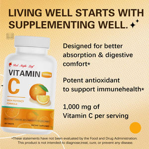 Tabletas de Vitamina C 1000mg |   Antioxidante de Alta Potencia |   Apoyo Inmunológico y Mejor Absorción |   Venta al por Mayor de Fábrica OEM - Product Image 5