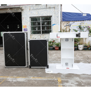 Trắng kết thúc DJ kiểm soát tháp gian hàng bục đứng với trường hợp đường - Product Image 4