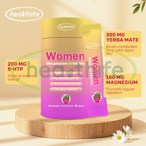 Mélange de boisson métabolique pour femmes Berbérine 5-HTP Yerba Mate Mélange de magnésium en poudre Saveur fraise <span class=keywords><strong>Acai</strong></span> - Product Image 2