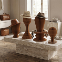 Support pliable de présentation pour chapeaux en forme de tête de mannequin, idéal pour le rangement et l'exposition