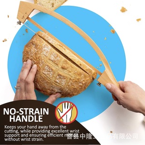 Wooden <b>Bread</b> <b>Knife</b> 8-9.9in Stainless Steel Blade Durable For Slicing Baguette Toast Kitchen Use - Product Image 3