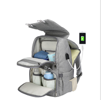 Sac à couches multifonction pour bébé, sac à dos étanche pour maman, chargeur USB, à langer, nouvelle collection