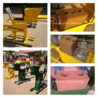 Machine à fabriquer des blocs creux en terre compressée QMR1-40 pour petites industries / Machine manuelle à briques d'argile, capacité de 1280 pièces/8h