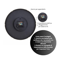 Reloj de Pared Analógico Moderno y Silencioso de Metal, 30 cm, Dorado, Números 3D, Sin Tictac, Fácil de Leer, Movimiento de Cuarzo, Funciona con Batería, Estilo Italiano