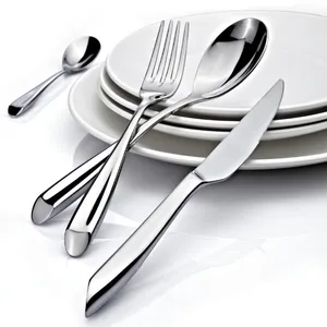 रेस्तरां होटल शादी एसएस कटलरी Flatware सेट चांदी के चम्मच कांटे चाकू स्टेनलेस स्टील कटलरी सेट