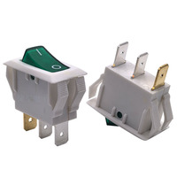 Interrupteur à bascule SPST ON-OFF 16A 250V125VAC 12V24VDC avec lumière verte RL1-511/N-C-2-G/W-P1-G