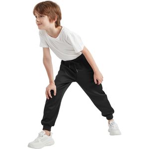 Pantalones Deportivos para Niños Qbk, Corte Ajustado, Estilo Jogger, Cintura Ajustable con Cordón, Elásticos, Ropa Deportiva Informal, 3-16 Años - Product Image 4