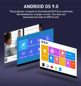 P09 Ii 4K LED DLP Xách Tay <span class=keywords><strong>Mini</strong></span> Máy Chiếu <span class=keywords><strong>Android</strong></span> 9 5G Wifi BT Máy Chiếu Với 4000MAh Pin WVGA 854 + 480 Của Nhãn Hiệu Tập Trung Beamer - Product Image 4