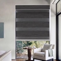 Persianas Zebra Eléctricas Motorizadas, Cortinas Inteligentes para Ventanas con Control Remoto Integrado, Tamaño Personalizado, Compatibles con Alexa y Google, Opacas