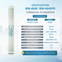 High Flux 4inch BW-4040FR AG4040F-LF Brackish Water FR Membrane for Surface Water 1 Year Warranty 250L/Hour Thin Film Composite