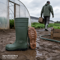Bottes de travail en PVC basse température avec doublure en coton chaud, embout et semelle intermédiaire en acier pour l'industrie chimique, la construction, l'agriculture et l'usine