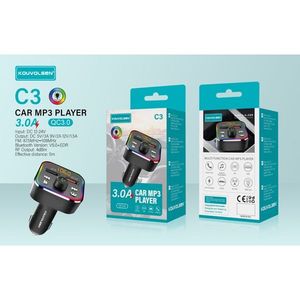 เครื่องเล่น MP3 ในรถยนต์ KOUVOLSEN C7 กำลังไฟ 20W รองรับการชาร์จเร็ว PD3.0 และ QC3.0 ผลิตในจีน บรรจุภัณฑ์กล่อง - Product Image 4