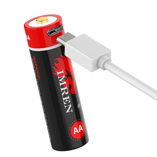 2800mWh New Function PCB Protected 1850mah 3.7v 18650 USB Lithium Ion Rechargeable Battery with Integrated Micro USB Charge Port