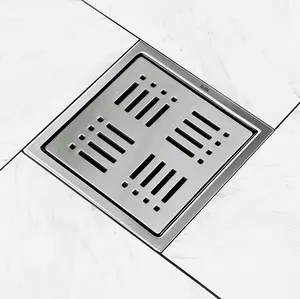 suppliers custom square small size corner floor drain for shower waste grate shower drainer hole steel floor drain