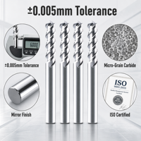 Fresa Espiral de Alto Rendimiento de 3 Filos para Aluminio y Metales No Ferrosos, Mecanizado CNC