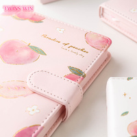 Cuaderno de Cuero PU Color Durazno con Cierre Magnético, Personalizado, de Alta Calidad para Estudiantes, Venta Caliente de Fábrica