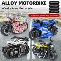 Modèle de moto réaliste pour enfants, en alliage moulé sous pression, à tirer en arrière, échelle 1:36