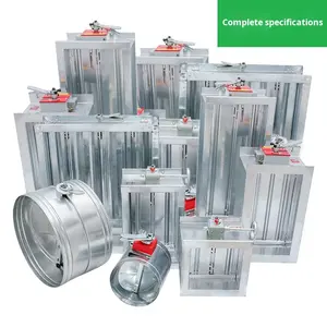 주장항제 브랜드 화재 댐퍼 70/150/280도 연기 배출 밸브 전동 수동 조절식 아연 도금 강철 - Product Image 4