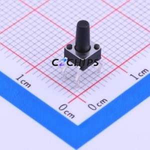 TSA451G80-250 Tactile Switch Through hole-4P,4.5x4.5mm Switch Single Pole Single Throw Round Button 2.5N Through Hole - Product Image 1