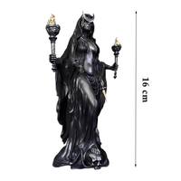 Statue en résine de sorcière de nuit grecque 16cm Sculpture artistique peinte Ornement d'autel décoratif Décoration de maison mythologique