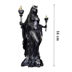 Statue en résine <span class=keywords><strong>de</strong></span> <span class=keywords><strong>sorcière</strong></span> <span class=keywords><strong>de</strong></span> nuit grecque 16cm Sculpture artistique peinte Ornement d'autel décoratif Décoration <span class=keywords><strong>de</strong></span> maison mythologique - Product Image 6
