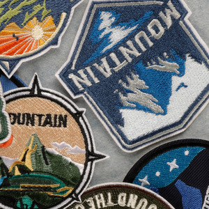OEM ODM Outdoor Style Die Cut <b>Edge</b> Embroidered Patch Wash Durable Colorful Iron On Backing Embroidered Patch For Jacket - Product Image 3