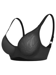 Sexy Ultra Thin <strong>Mature</strong> Big Size Transparent Bra Plus for Women <strong>Breast</strong> Size 46 Plus Size Underwear Bra <strong>Large</strong> Cup Corset - Product Image 5