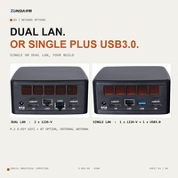 4 Port Display Mini PC Core Generasi ke-11 HD 2.0 Tipe-C dengan DP DDR4 M.2 2280 I226-V Bodi Logam Komputer Industri