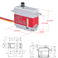 Servomoteur numérique miniature KST DS589MG V8.0 HV à engrenages métalliques 9.2Kgf.cm 0.08sec pour hélicoptère cyclique RC Goblin 500 et avion à voilure fixe