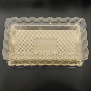 Dùng Một Lần Vàng Cupcake Nhựa Vỉ Container Hình Chữ Nhật Bánh Nhựa Rõ Ràng Container Bánh Lấy Container Với Nắp - Product Image 1