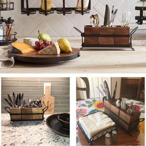 Soporte de almacenamiento para cuchillos y tenedores de cocina/cepillos de maquillaje, portalápices sencillo, organizador de almacenamiento por categorías, portátil - Product Image 4