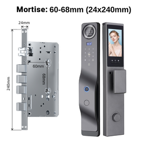 Tysh ai tuya <span class=keywords><strong>Wifi</strong></span> ZigBee an ninh tự động thông minh 3D nhận dạng khuôn mặt sinh trắc học vân tay khóa video Camera giám sát khóa - Product Image 3