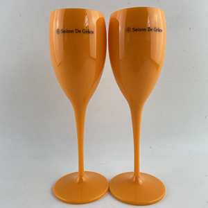 Unbreakable Reusable 5oz Plastic White Premium Champagne Flute