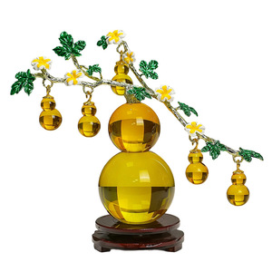 Ornement en forme de gourde en cristal, sphère d'améthyste violette, design floral, décoration de la maison, cadeau - Product Image 5