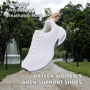 Chaussures de marche pour femmes Artlea avec soutien de la voûte <span class=keywords><strong>plantaire</strong></span>, empeigne en maille, <span class=keywords><strong>semelle</strong></span> extérieure en caoutchouc, pour fasciite <span class=keywords><strong>plantaire</strong></span>, baskets tendance, soulagement de la <span class=keywords><strong>douleur</strong></span> au pied - Product Image 4